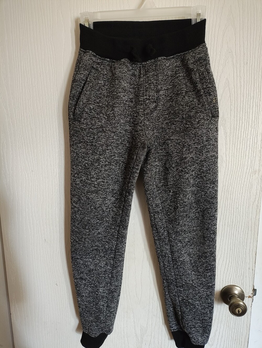 South Pole Black & Gray Marled Kids Joggers